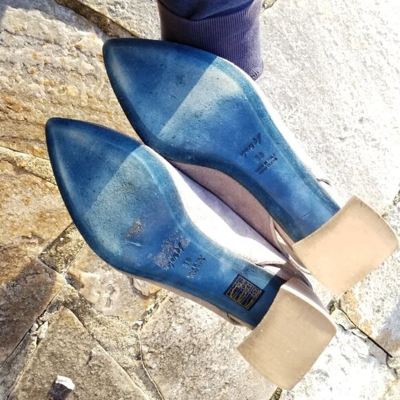 Marsell Block Heel Pumps Sling Back Stacked Heel 8 - Picture 14 of 16